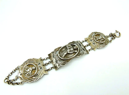 Silver bracelet made from a Bible clasp, RS Zijlstra / Drachten, 19th century