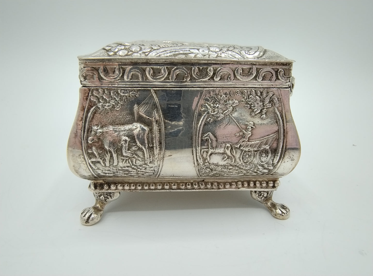 Silver jewelry box, J. &amp; JC Seton / Schoonhoven / 20th century