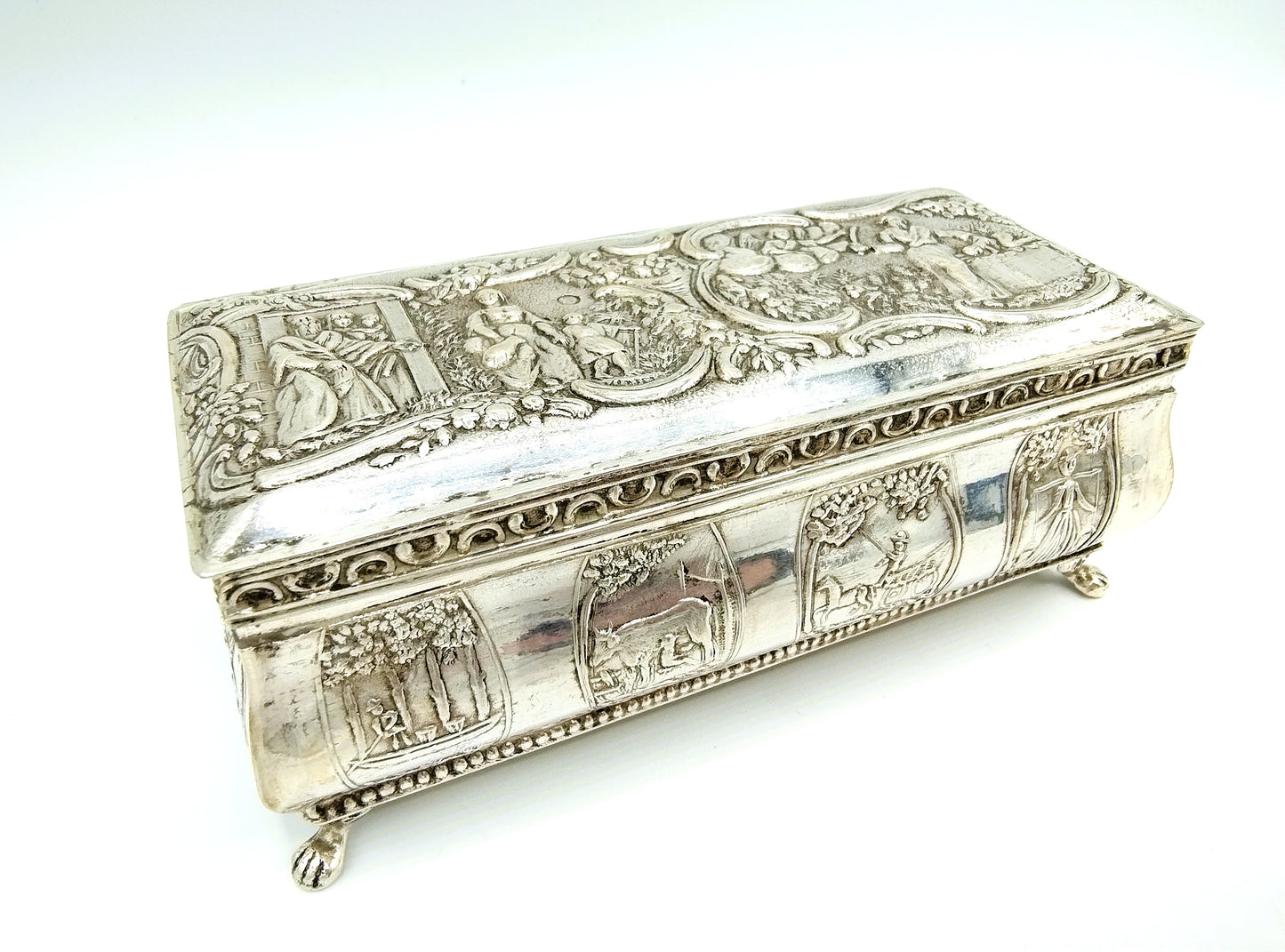 Silver jewelry box, J. &amp; JC Seton / Schoonhoven / 20th century