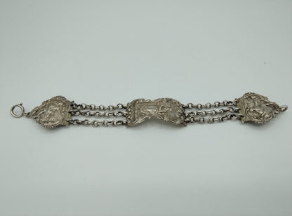 Silver Bible lock bracelet, J. Kooiman Azn / Schoonhoven, 19th century