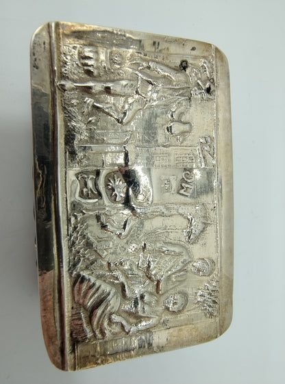 Silver snuff box, J. Kooiman / Schoonhoven, 19th century