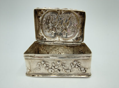 Silver snuff box, J. Kooiman / Schoonhoven, 19th century