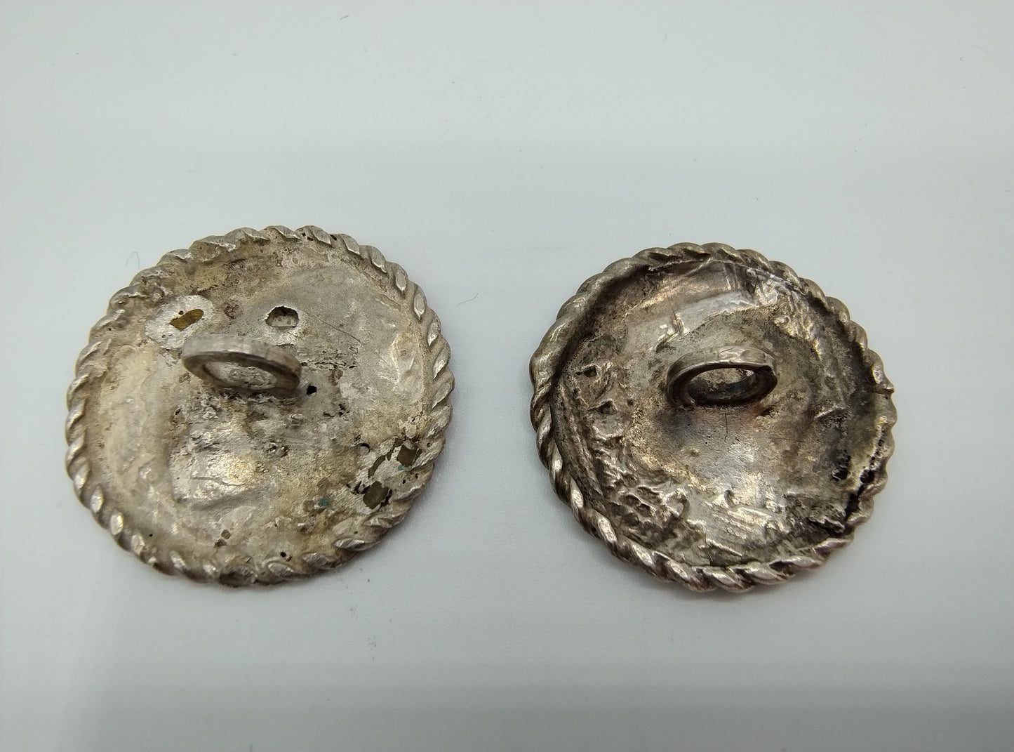 Silver buttons with Biblical depiction, 18th century