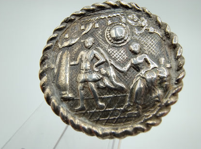 Silver buttons with Biblical depiction, 18th century