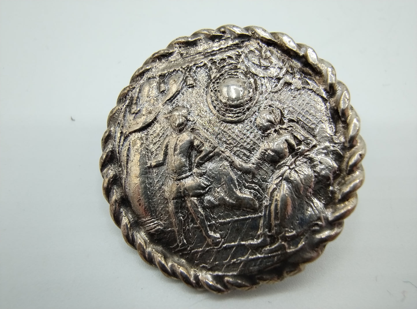 Silver buttons with Biblical depiction, 18th century