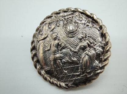 Silver buttons with Biblical depiction, 18th century