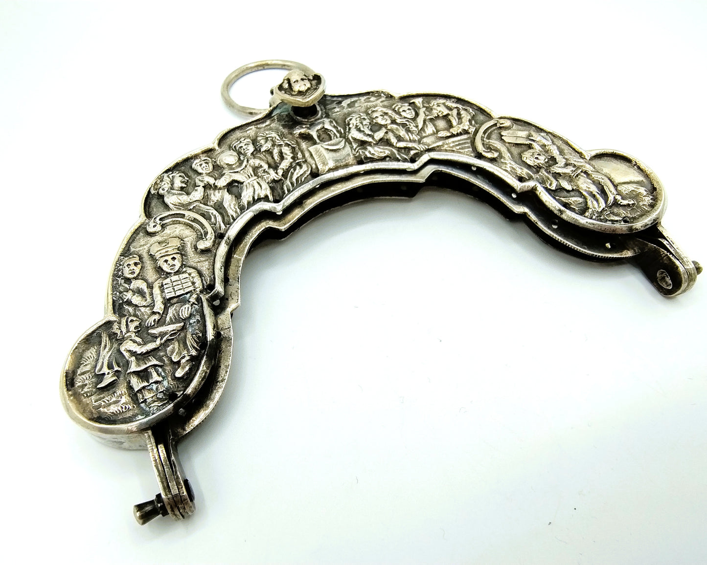 Silver bag bracket, W. Edeling / Schoonhoven, 19th century.