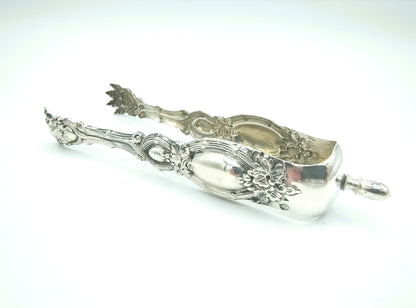 Silver lump tongs, France, 19th century