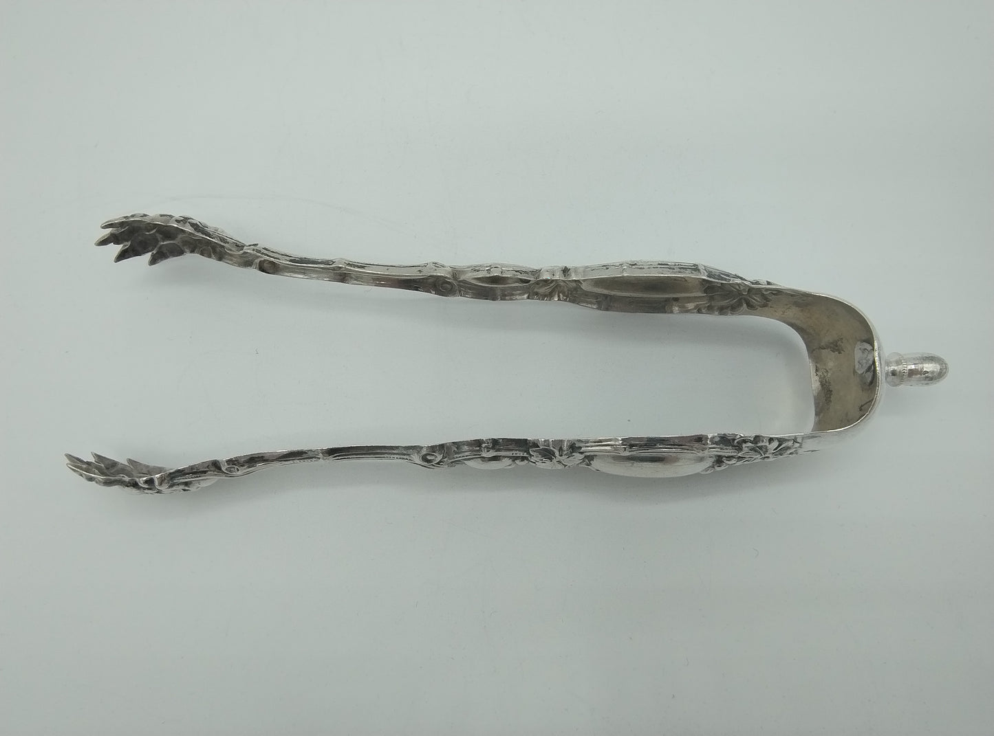 Silver lump tongs, France, 19th century