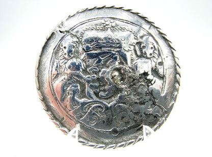 Silver trouser button pendant, Zeeland, 19th century