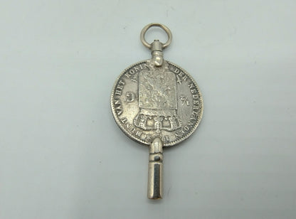 Silver watch key, 19th century