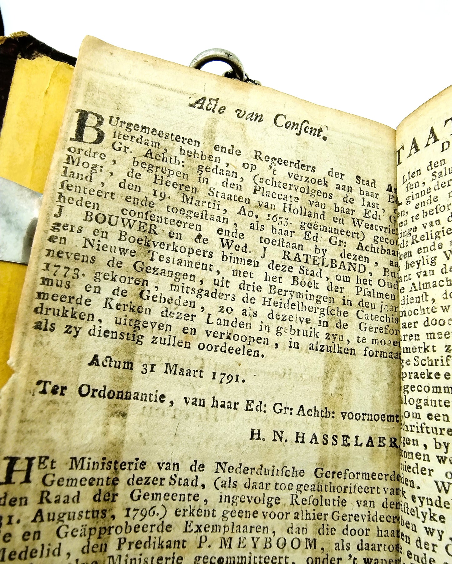 Bijbel met zilveren sloten, J. van Geelen / Gouda (?), 18e eeuws