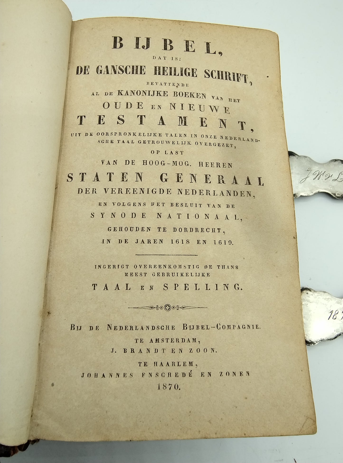 Bijbel met zilveren sloten, Gebr. Roelfsema / Winsum, 19e eeuws