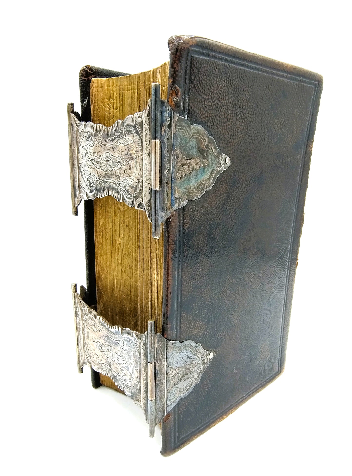 Bibel mit silbernen Schlössern, D. de Gilde Koppenol / Schoonhoven, 19. Jahrhundert