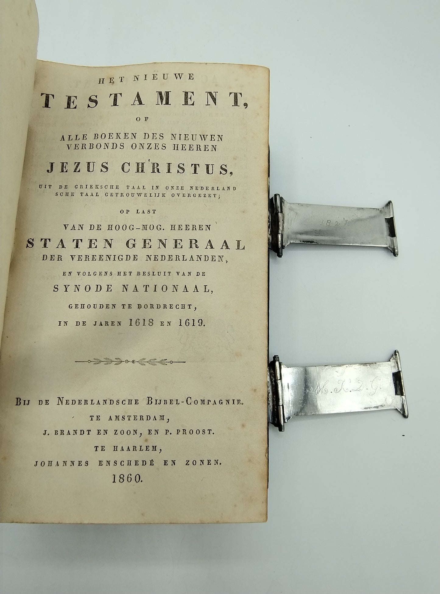 Bible with silver locks, 19th century