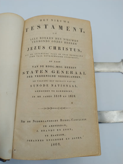 Bibel mit Silberverschlüssen, HH van de Dool / Schoonhoven, 19. Jahrhundert