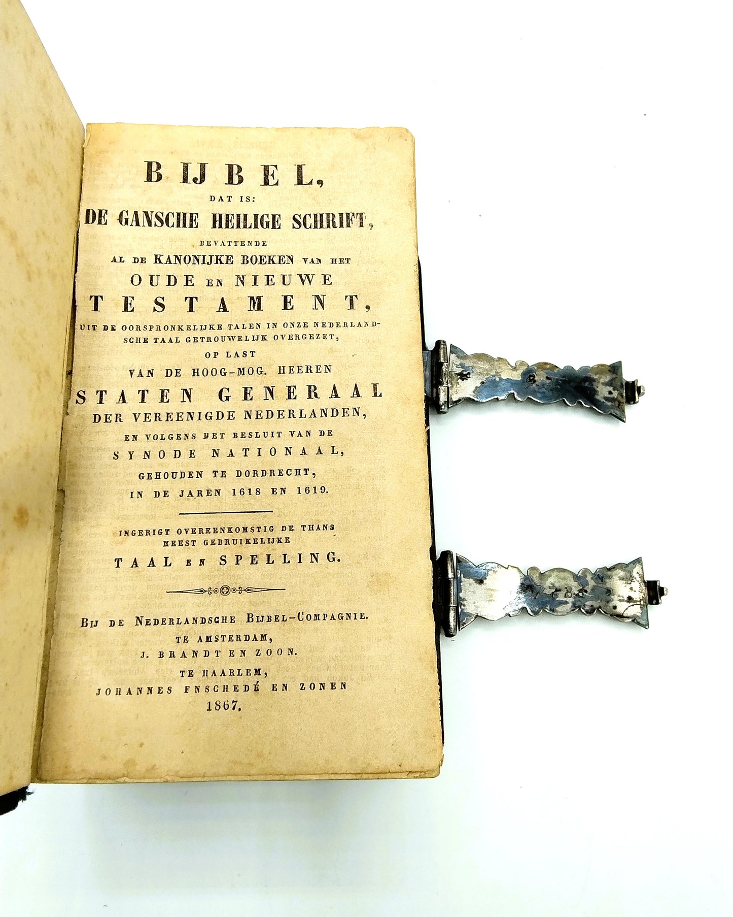 Bibel mit Silberschlössern, W. Brandenburg / Deventer, 18. Jahrhundert