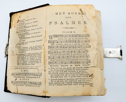 Psalm book with silver lock, W. Snijders / Utrecht, 19th century