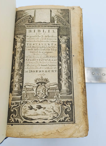 Bibel mit Silberschloss, A. Nobel / Schoonhoven, 19. Jahrhundert