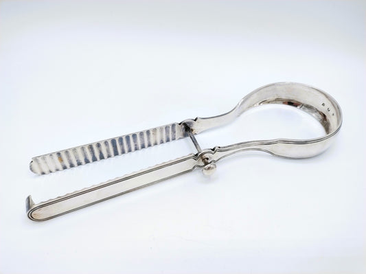 Silver asparagus tongs, Amsterdam, 20th century