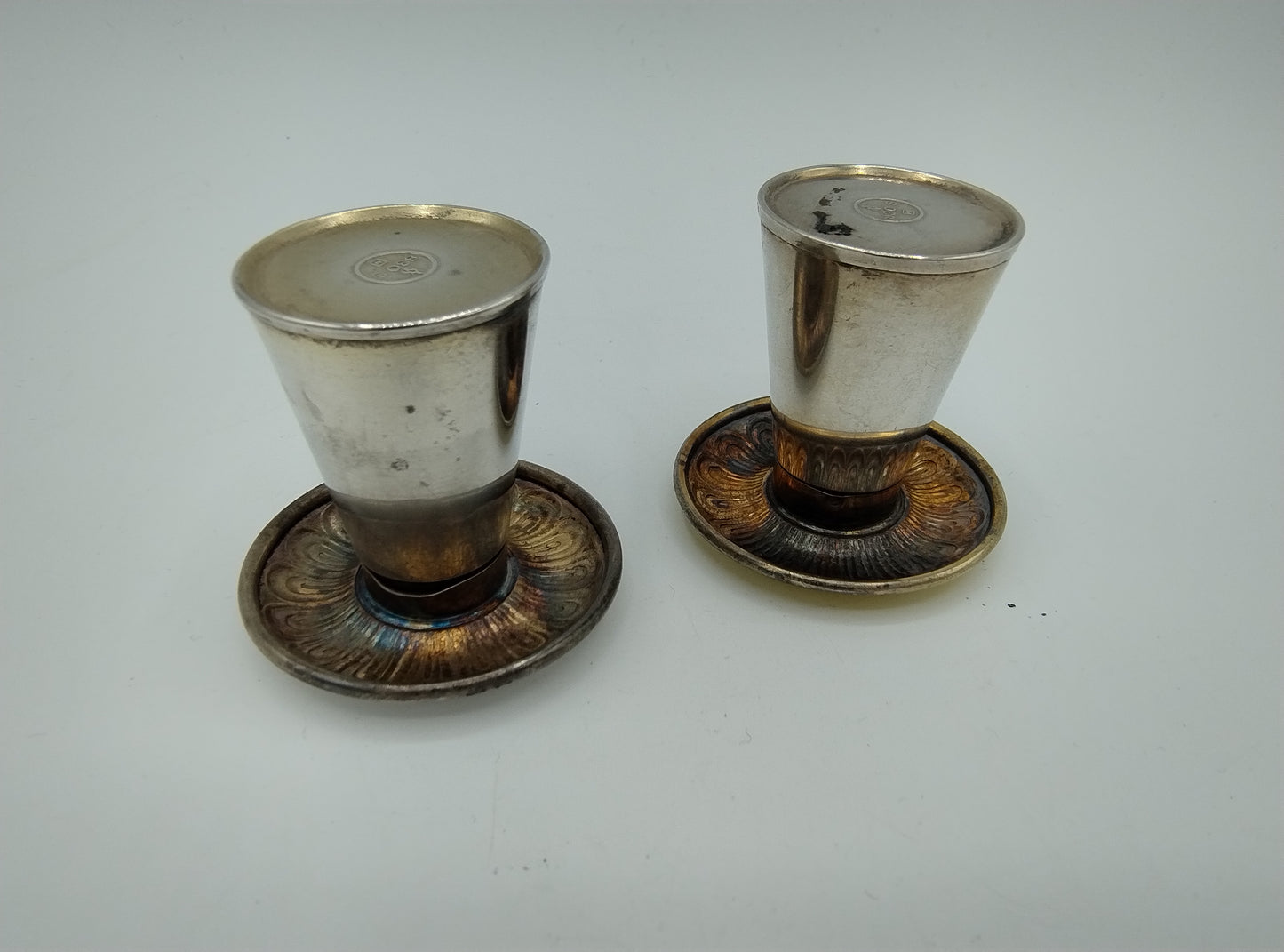 Silver salt and pepper shakers, A. Holmsen / Sandefjord, 20th century