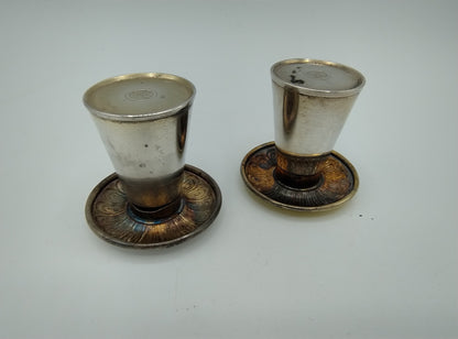 Silver salt and pepper shakers, A. Holmsen / Sandefjord, 20th century