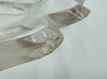 Crystal bowl with silver handle, 19th century.