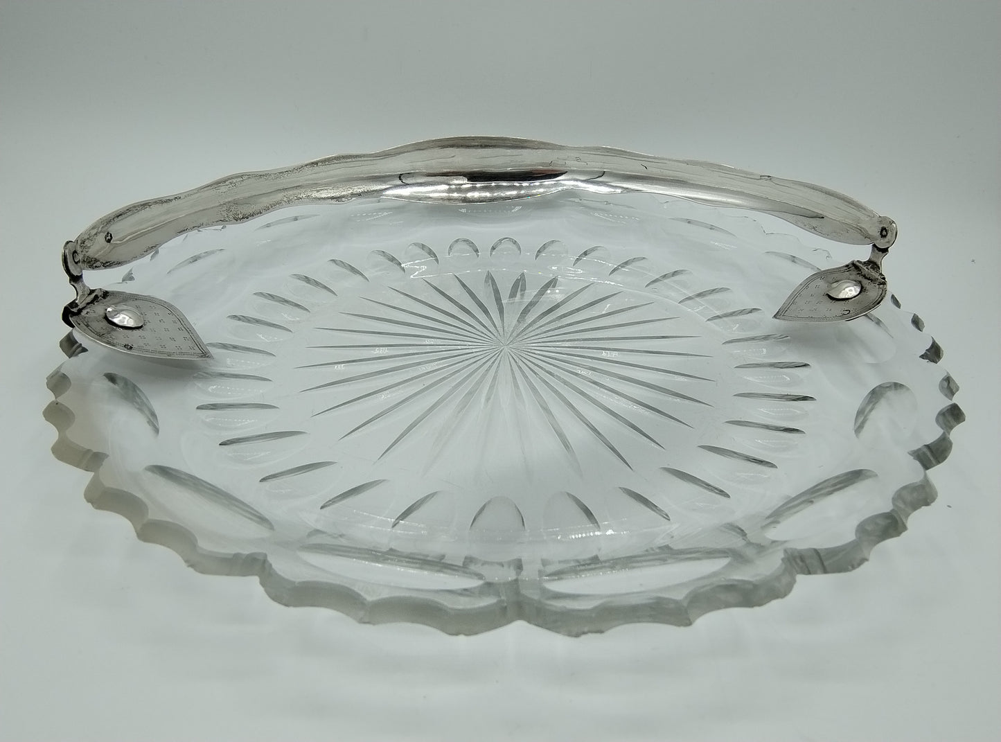 Crystal bowl with silver handle, 19th century