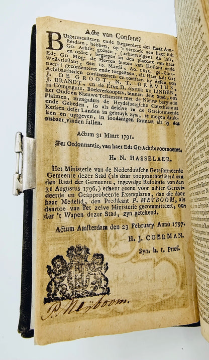 Bibel mit Silberschloss, H. Olfers / Groningen, 18. Jahrhundert