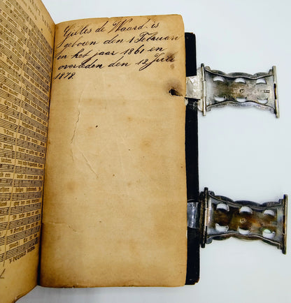 Bible with silver clasps, AJ Nobel / Schoonhoven, 19th century