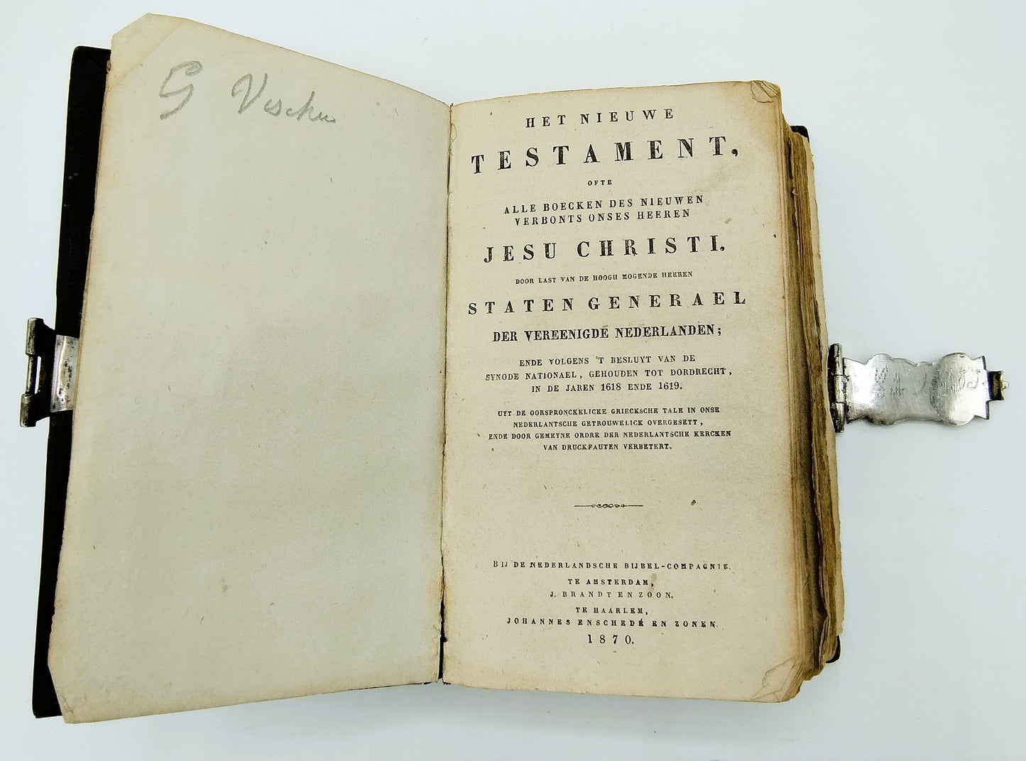 Bible with silver lock, HR Brouwer / Harlingen (?), 18th century