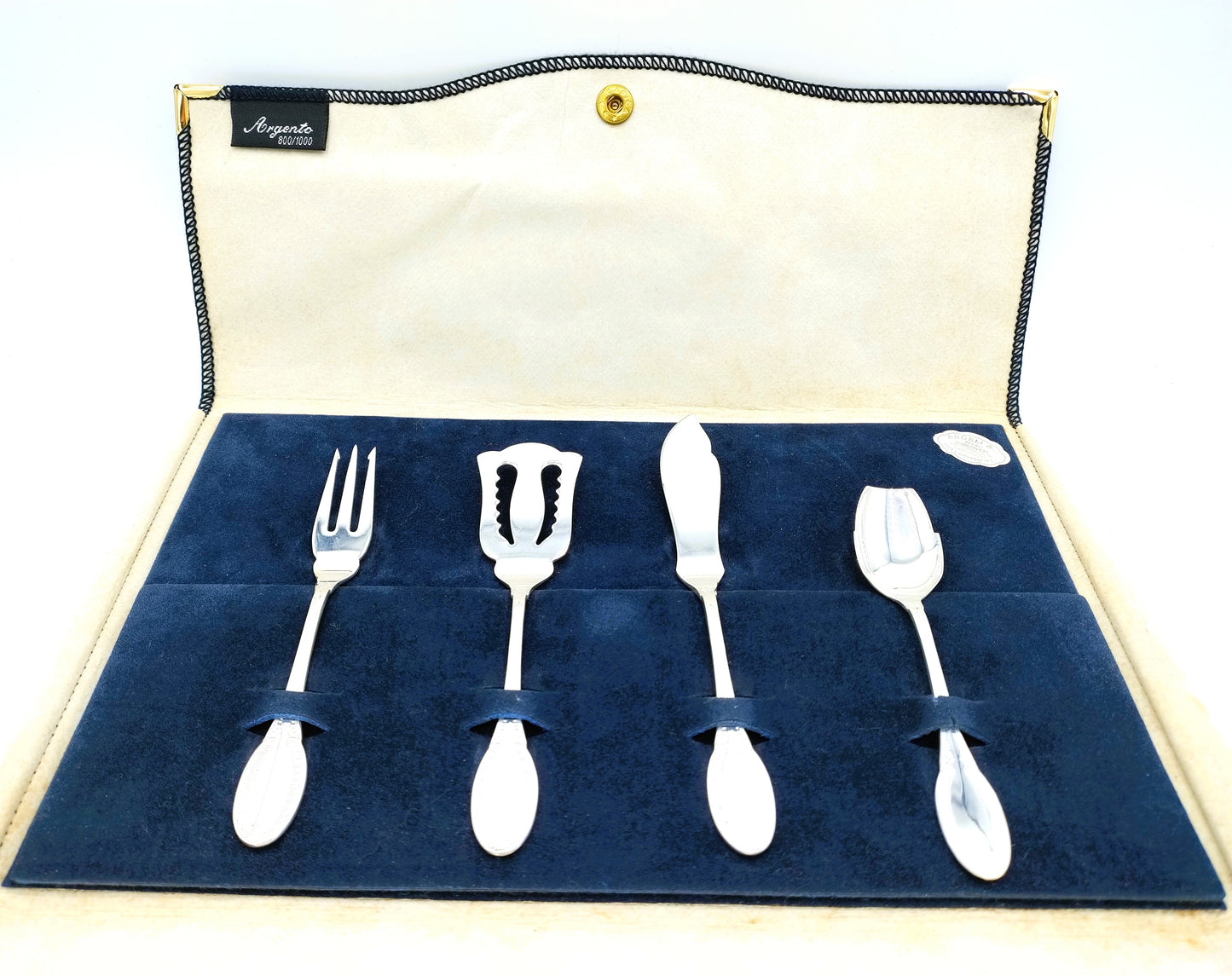 4-piece silver Hors D'oeuvre set, Greggio / Tencarola, 20th century