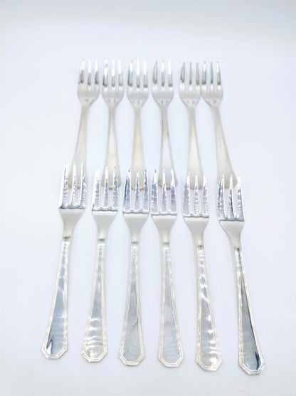 Silver forks, 12 pieces, S. Eugenio / Palermo, 20th century