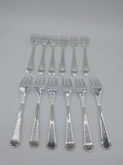 Silver forks, 12 pieces, S. Eugenio / Palermo, 20th century