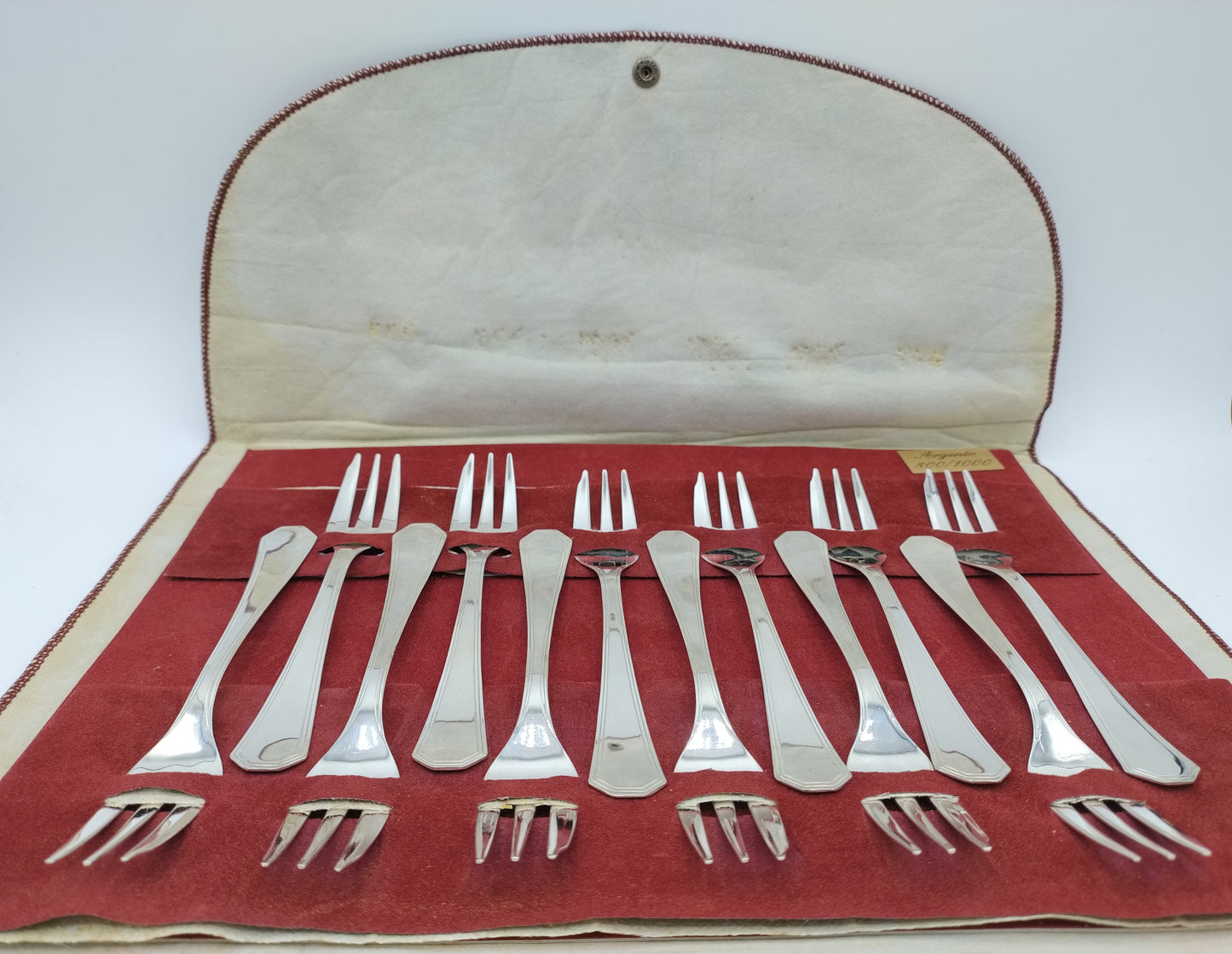 Silver forks, 12 pieces, S. Eugenio / Palermo, 20th century