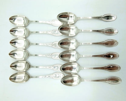 Silver teaspoons, 12 pieces, Greggio / Tencarola, 20th century