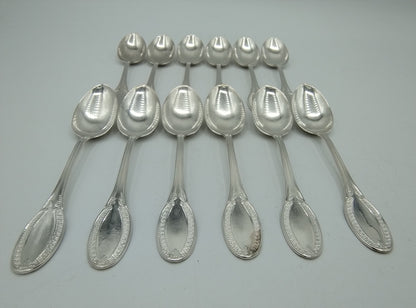 Silver teaspoons, 12 pieces, Greggio / Tencarola, 20th century