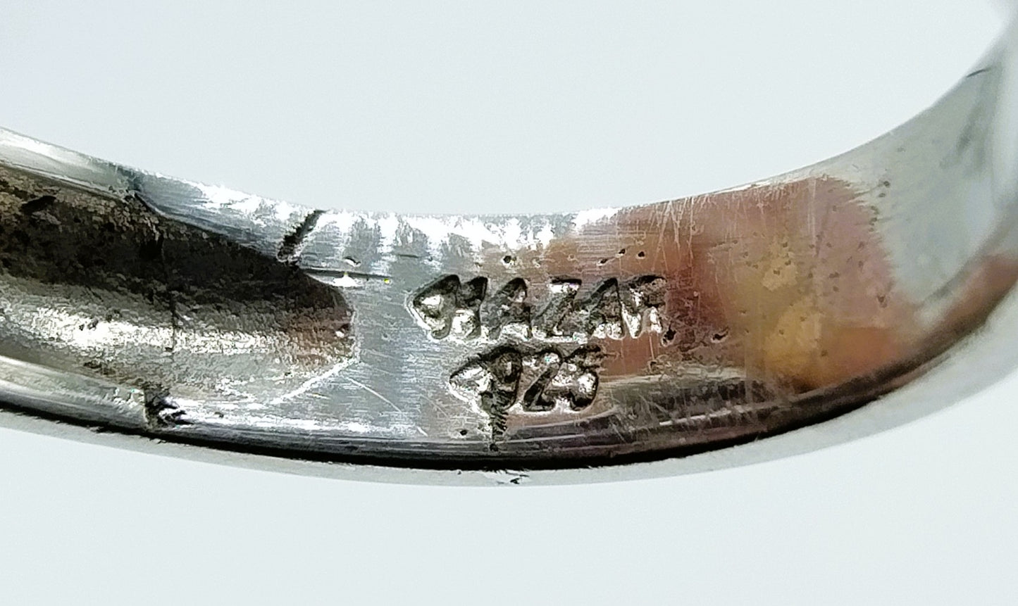 Zilveren ring met amethist, 925, 17,5 mm