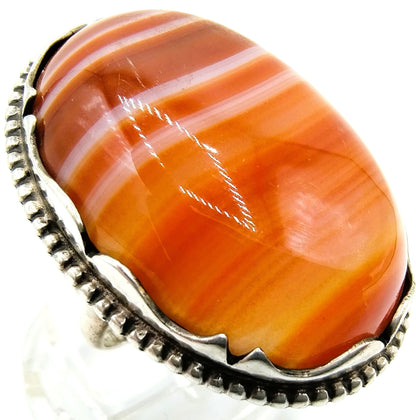 Silver ring with agate, 835