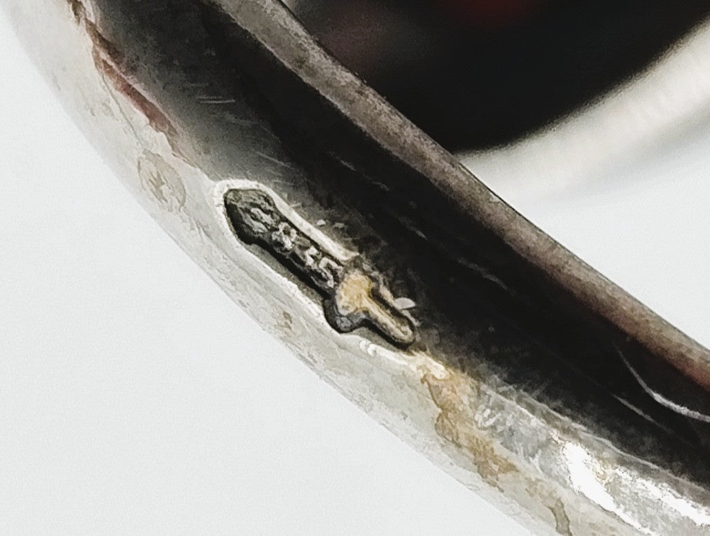 Zilveren ring met granaat, 835, 18 mm