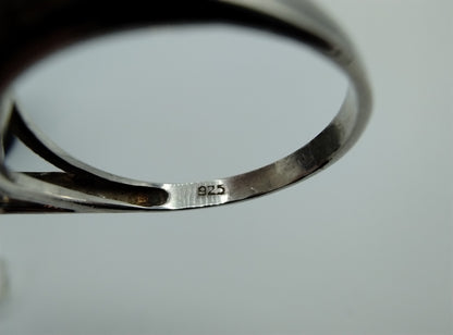 Silver ring with Onyx, 925