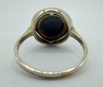 Zilveren ring met Onyx, 835