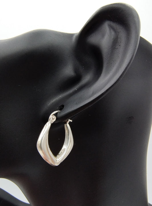 Silver hoop earrings, 925