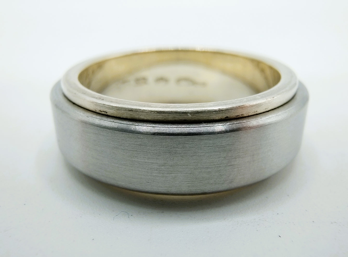 Silver double ring, 925, 17.5 mm