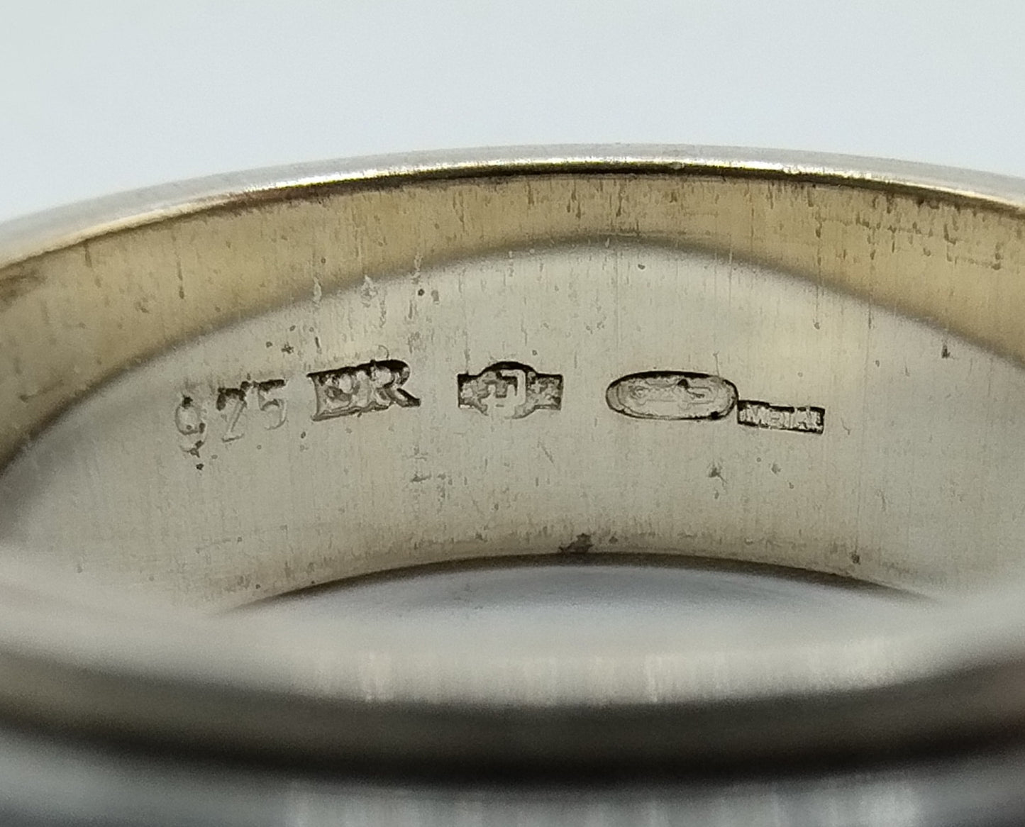 Silver double ring, 925, 17.5 mm