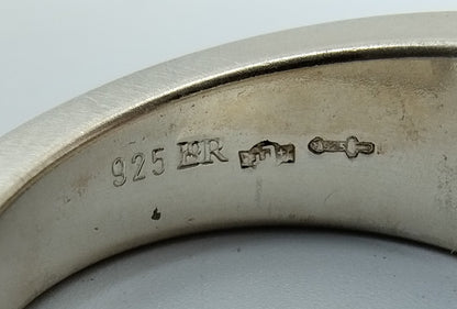 Zilveren ring met zirkonia, 925, 17 mm