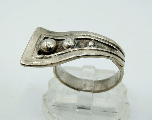 Silver design ring, 835, universal