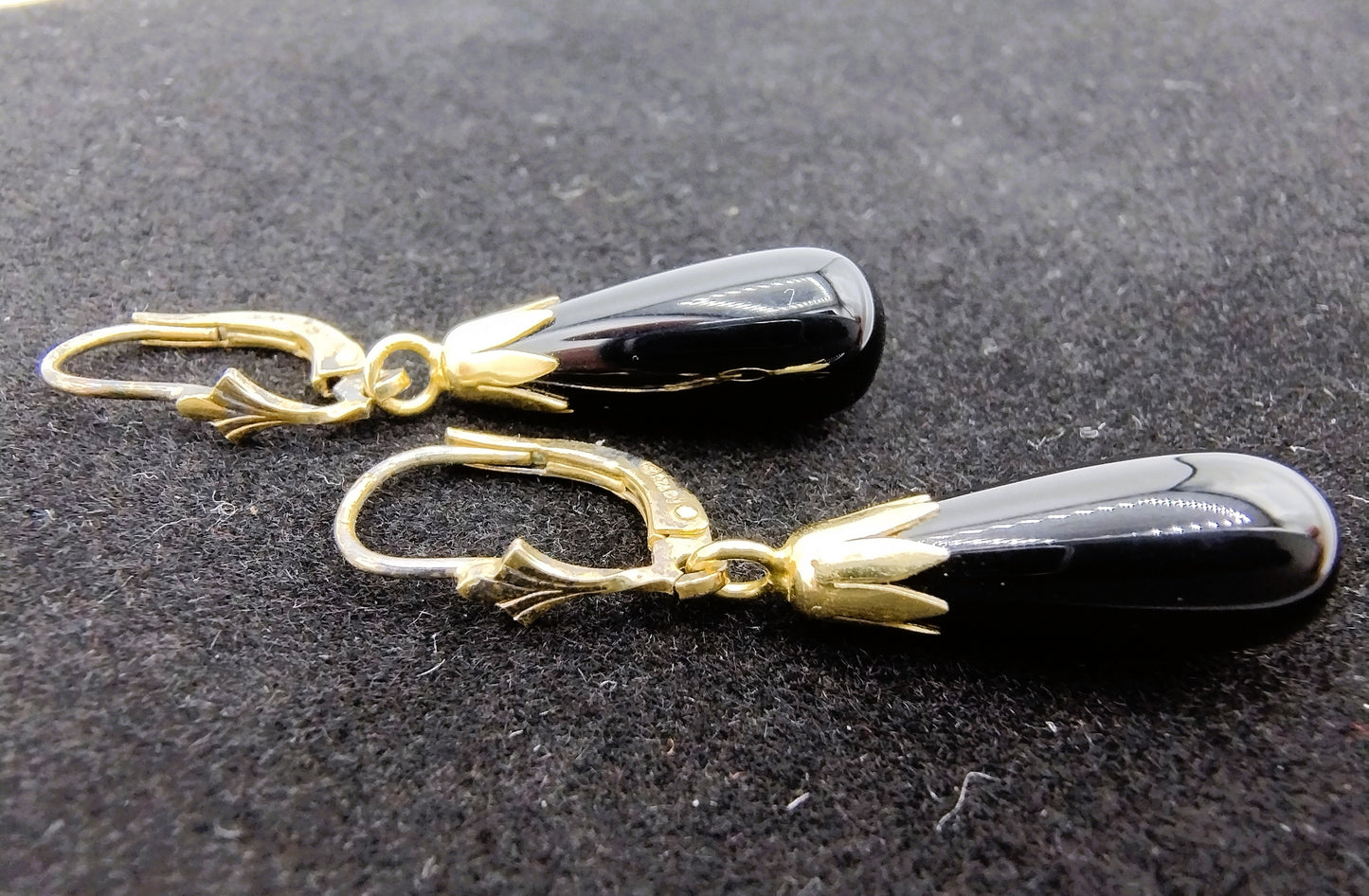 Silver earrings set, Onyx, 925