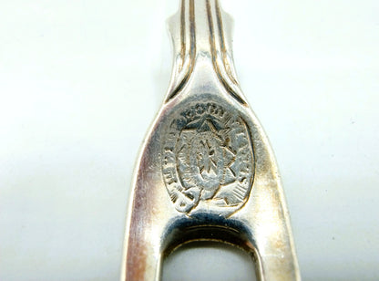 Silver oyster fork, W. Gibson &amp; J. Langman / London, 19th century