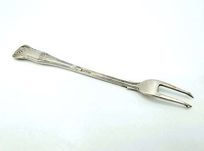 Silver oyster fork, W. Gibson &amp; J. Langman / London, 19th century